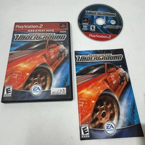 Need for Speed: Underground (PlayStation 2 PS2) Greatest Hit Case, Disc, Manual