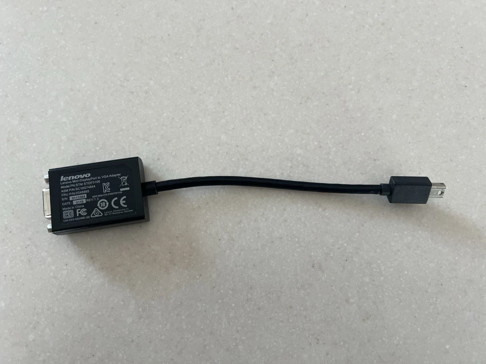 Genuine Lenovo Mini-DisplayPort To VGA Adapter (STM STDP3100) - Image 2 of 2