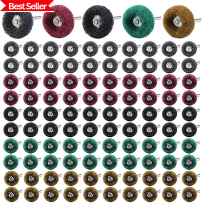 100pc Metal Polishing Buffing Abrasive Wheel Burr Kit Rotary Tool Set For Dremel