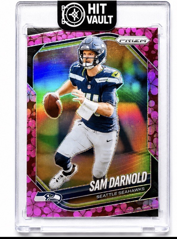 2025 Panini Prizm Sam Darnold Plum Blossom 1/8 SSP #269 Seahawks First on Print!