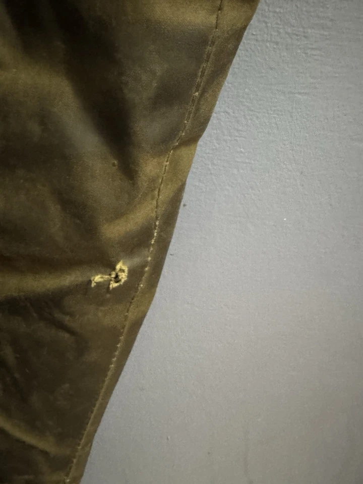 BARBOUR BEAUFORT DUCKS UNLIMITED WAX JACKET - Liner & hood Sz (L) - RARE A885 - Image 4 of 4