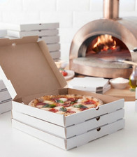100x Pizzakarton Pizzabox Pizzaschachtel verschiedene Gro&szlig;en wei&szlig;
