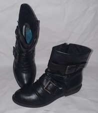 Ladies Blowfish Malibu Anuku Slouch Style Ankle Boots Black - UK Size 7 - EU 40