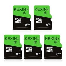 KEXIN 8GB Micro SD Card 5 Pack with SD Adapter microSDHC Memory Card UHS-I C10 M