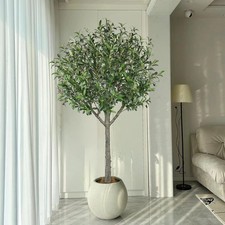 6FT Faux Olive Tree with 2100 Leaves  80 Fruits for Home Office Decor