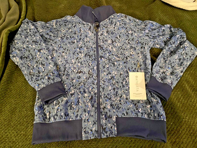 Athleta Brooklyn Bomber In Python Size Small Black And Blue NWT