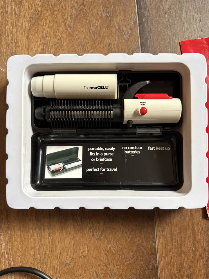 Vintage Revlon Perfect Heat To Go Compact Curls Cordless Curling Iron,New In Box - Image 3 of 4