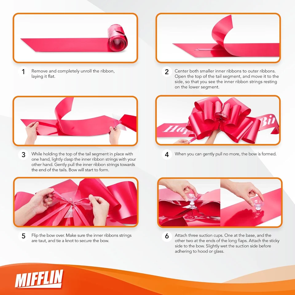 - США Happy день рождения бант - матовый красный, 30 дюймов - бабочка формы гигантский подарок бант fo - Изображение 4 из 4