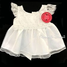 Build-A-Bear White Lace Dress, Confirmation, Wedding Vintage Teddy Clothes NWT