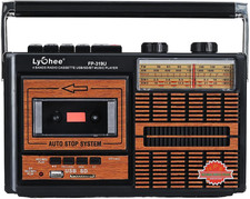 Lychee Boombox Portable Retro Cassette Tape Player and Recorder with AM/FM/SW1-2