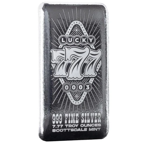 2025 Lucky Sevens 7.77 oz .999 Fine Silver Bullion Bar #A340