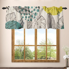 42 X 18 Inch Minimalist Boho Valance Curtains for Bathroom Cafe Dining Room Kitc