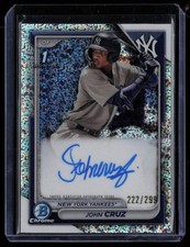 JOHN CRUZ 2024 BOWMAN CHROME PROSPECTS SPECKLE REFRACTORS AUTO RC AUTO 222/299