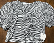 Altard State Black White Gingham Square Neck ...