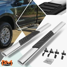 For 15-20 Ford F150/Super Duty Reg Cab Oval 5"Step Nerf Bar Running Board Chrome