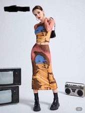 Long Sleeve Midi Skirt Set