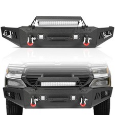 Fits 2019-2026 Dodge Ram 1500 Off Road Front Bumper Wwinch Plate Lights D-rings