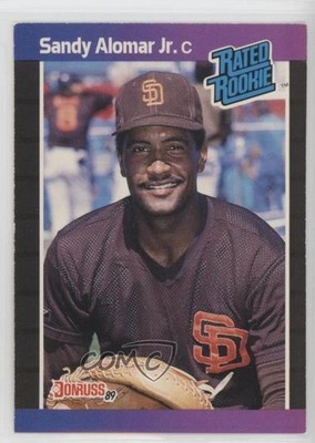 1989 Donruss Rated Rookie Sandy Alomar Jr (*Denotes* on Back) #28 00e8