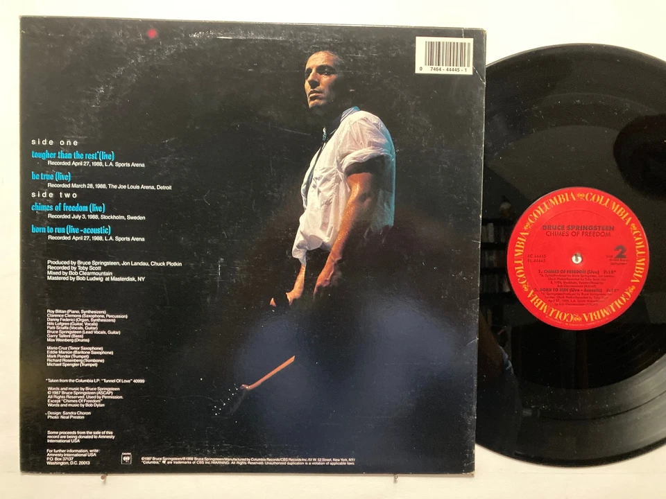 Bruce Springsteen – Chimes Of Freedom EP - 1988 - EX/VG+ - Image 2 of 2