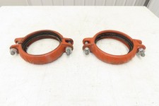 Victaulic 107H QuickVic 6" Rigid Coupling Grooved Pipe Fitting w/Gasket Lot of 2