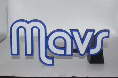 Dallas Mavericks 3D printed Logo Sign Wall Desk Shelf Art