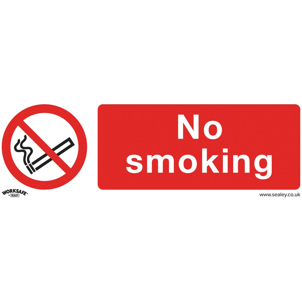 Worksafe Prohibition Safety Sign - No Smoking - Rigid Plastic