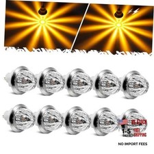 10Pcs Mini Watermelon Lights, 3/4 Inch Strobe   Constant Dual Function Amber