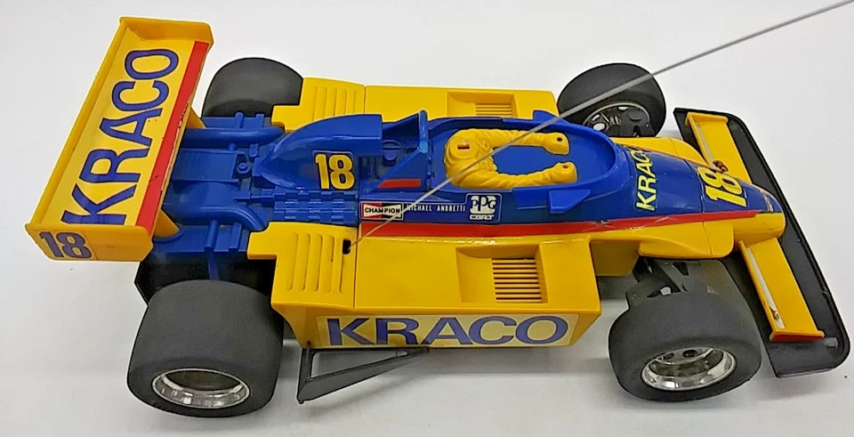 1988 VINTAGE TYCO Indy Andretti #18 Kraco Turbo Racer Radio Control R/C CAR READ - Image 3 of 4