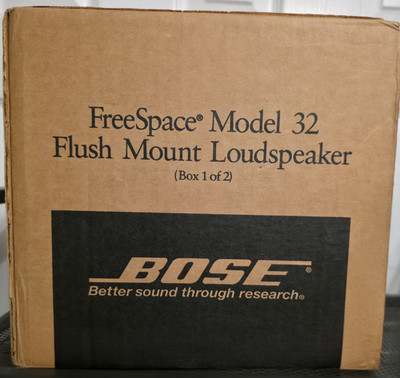 TWO Bose FreeSpace Model 32RS Flush Mount Loudspeaker White 1.2 ohm - BNIOB