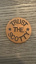 TRUST THE SCOTTY  Hand Made Custom Copper Golf Ball Marker 