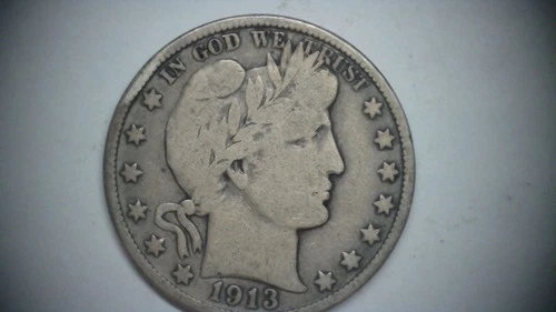 1913-D   VG Plus   Barber Half Dollar    LITY Visible See Photo
