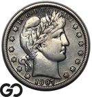1897-S Barber Half Dollar, Scarce This Nice, Choice XF Better Date