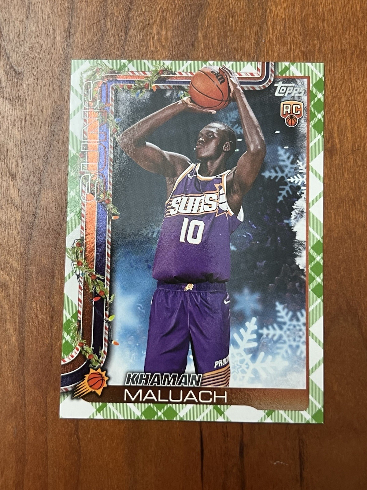 2025-26 Topps Holiday Khaman Maluach Plaid SP Parallel Rookie RC #H170 Suns
