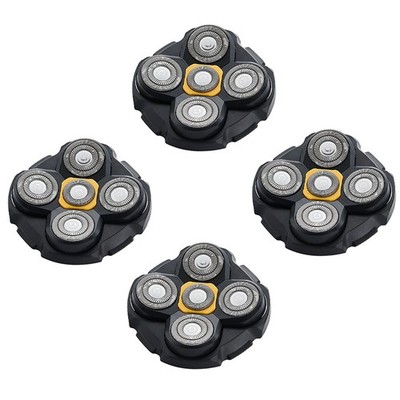 4PCS Shaver Replacement Blades Compatible with MicroTouch Titanium yellow 