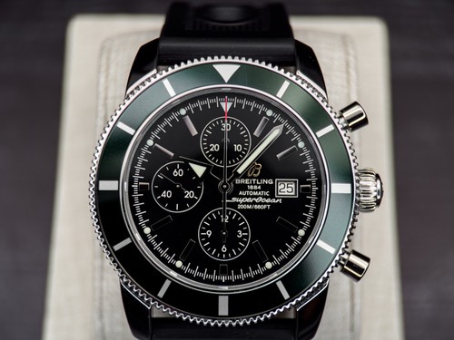 Breitling Superocean Heritage 46mm Green Bezel Limited Edition Steel B&P A13320