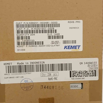 MMK22.5225K100D13L4TRAY 2.2MF 100V 22.5MM 0.1 MKP KEMET POLYESTER KONDENSATOR...