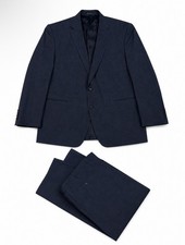 Lauren Ralph Lauren Mens 50R 100 Wool 2 Piece Suit Navy Blue 46x28 Pants