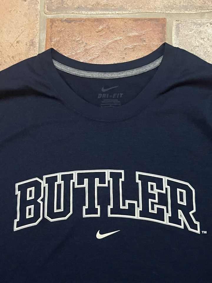 Camisa Nike Dri-Fit azul mordomo universidade buldogues manga longa desempenho grande - Imagem 2 de 4