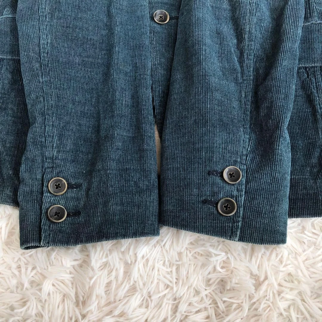45rpm Indigo Corduroy Jacket Coverall Tailored Jacket Size 3 Shoulder 43cm JPN image 14