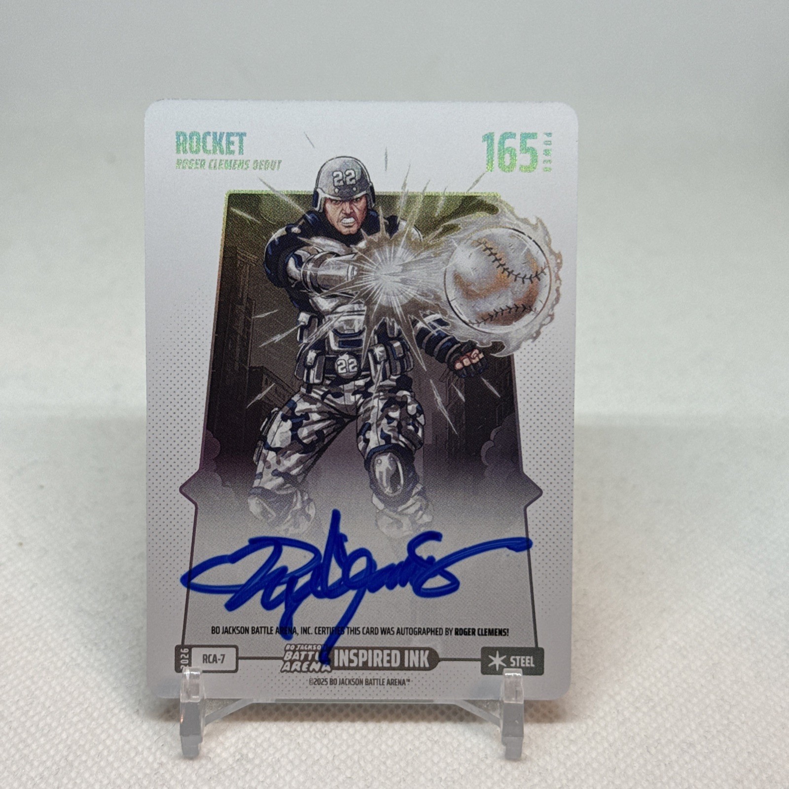 2026 Bo Jackson Battle Arena Rocket Inspired Ink Steel Auto #RCA-7 Roger Clemens