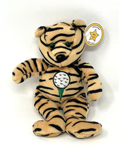 Tiger Woods Celebrity Beanie Bear Plush Tiger-Stripe w/Golf Ball Star 12 1998