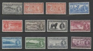 Newfoundland 1937 KGVI Coronation P14 Sc 233-243, 234a NH VF CV $66.75