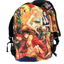 One Piece Anime Characters Graphic Print School Travel Backpack NEW