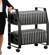 32 Device Charging Cart for Laptops Charging Station for Tablet Office Classroom