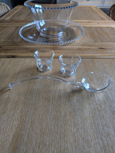 Candlewick Punch Bowl 12 Cups Underplate by Imperial Glass Ohio Beautiful Set - Picture 7 of 13