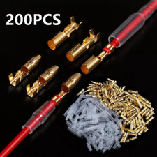 400Pcs Car Motorcycle Brass Bullet Wire Connectors Male Female Terminals Set UK