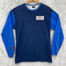 Tommy Jeans Vintage 90s Men's M Colorblock Long Sleeve Tee with Logos USA Made