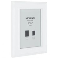 6" x 4" (15 x 10cm) White Newham Picture Photo Frame Real Timber