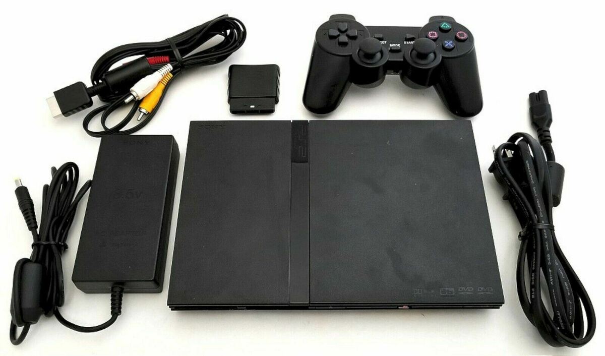 OEM Sony PS2 SLIM Video Game System Gaming Bundle Console Set