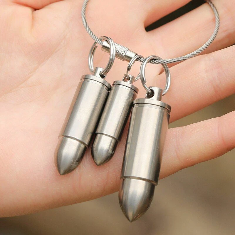 Bullet Pendant Pill Storage Container Portable Medicine Case | eBay